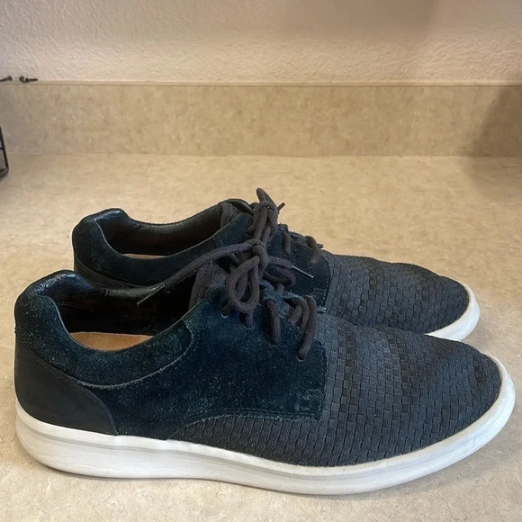 Ugg Hepner Black Woven Suede Sneakers - Picture 1 of 9
